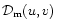 ${\cal D}_{\rm m}(u,v)$