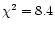 $\chi^2 = 8.4$