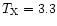 $T_{\rm X}=3.3$
