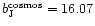 $b_{\rm J}^{\rm cosmos} =16.07$
