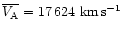$\overline{V_{\rm A}} = 17\,624~{\rm km\,s^{-1}}$