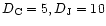 $D_{\rm C}=5, D_{\rm J}=10$