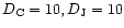$D_{\rm C}=10, D_{\rm J}=10$
