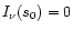 $I_{\nu}(s_{0})=0$