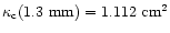 $\kappa_{\rm c}(1.3~{\rm mm})=1.112~{\rm cm}^{2}$