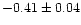 $-0.41 \pm 0.04$