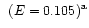 $\phantom{^{\rm a}}(E=0.105)^{\rm a}$