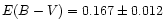 $E(B-V)=0.167 \pm 0.012$
