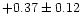 $+0.37 \pm 0.12$