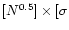 $[N^{0.5}] \times [\sigma$