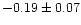 $-0.19 \pm 0.07$