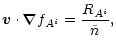 $\displaystyle %
\vec{v}\cdot \vec{\nabla} f_{A^i} = \frac{R_{A^i}}{\tilde n} ,$