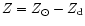 $Z=Z_\odot -Z_{{\rm d}}$