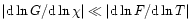 $\vert{\rm d} \ln G/{\rm d} \ln \chi\vert \ll \vert{\rm d} \ln F/{\rm d} \ln T\vert$