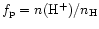 $f_{\rm p}= n({\rm H}^+)/n_{\rm H}$