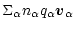 $\displaystyle \Sigma_\alpha n_\alpha q_\alpha \vec v_\alpha$