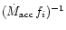$(\dot{M}_{{\rm acc}}\,f_i)^{-1}$