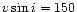 $v\sin i = 150$
