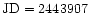 ${\rm JD}=2443907$
