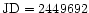 ${\rm JD}=2449692$