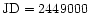 ${\rm JD}=2449000$