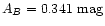 $A_B=0.341 ~ \rm mag$