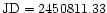 ${\rm JD}=2450811.33$