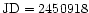 ${\rm JD}=2450918$