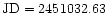 ${\rm JD}=2451032.63$