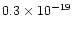 $0.3\times10^{-19}$