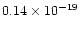 $0.14\times10^{-19}$