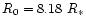$R_0= 8.18~{R}_{\ast}$