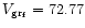 $V_{\rm gr_f}=72.77$