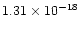 $1.31\times 10^{-18}$