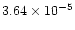 $3.64\times 10^{-5}$