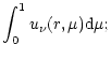$\displaystyle \int_0^1 u_{\nu}(r, \mu){\rm d}\mu;$