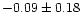 $-0.09 \pm 0.18$