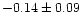 $-0.14 \pm 0.09$