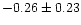 $-0.26 \pm 0.23$