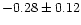 $-0.28 \pm 0.12$