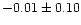 $-0.01 \pm 0.10$