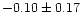 $-0.10 \pm 0.17$