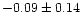 $-0.09 \pm 0.14$