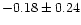 $-0.18 \pm 0.24$
