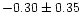 $-0.30 \pm 0.35$