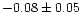 $-0.08 \pm 0.05$