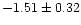 $-1.51 \pm 0.32$