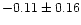$-0.11 \pm 0.16$