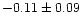 $-0.11 \pm 0.09$