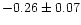 $-0.26 \pm 0.07$